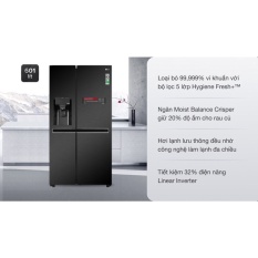 [Tủ lạnh LG GR-D247MC chính hãng] Tủ lạnh LG Inverter 601 Lít GR-D247MC BH tại nhà 24 tháng hãng LG