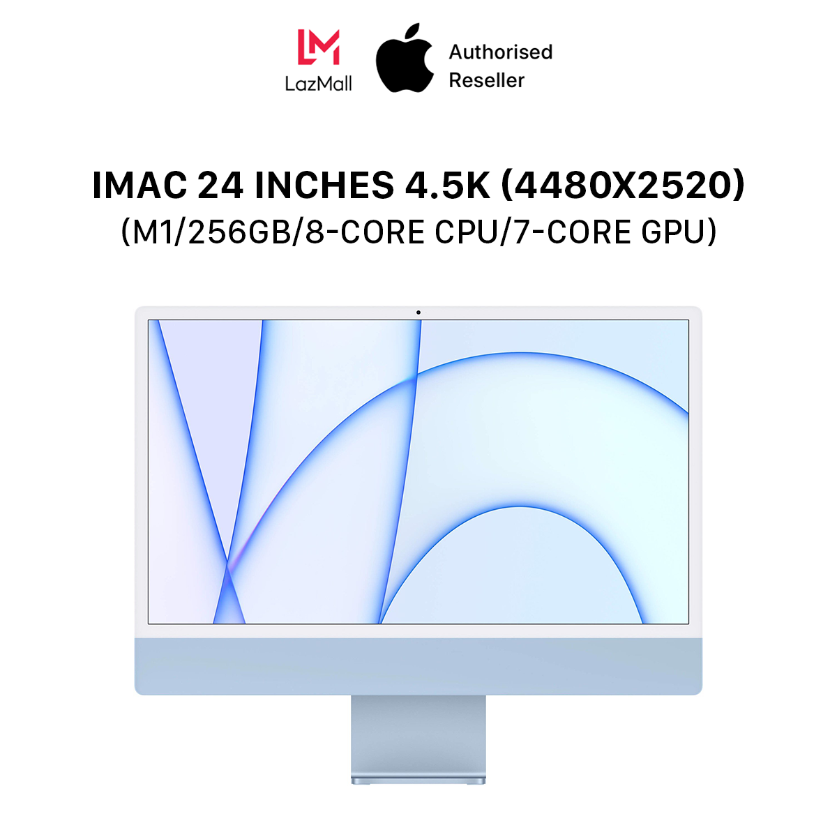 iMac 24 inches 4.5K (4480×2520) M1 Chipset (8GB & 16GB / 256GB / 8-Core CPU / 7-Core GPU) l HÀNG CHÍNH HÃNG