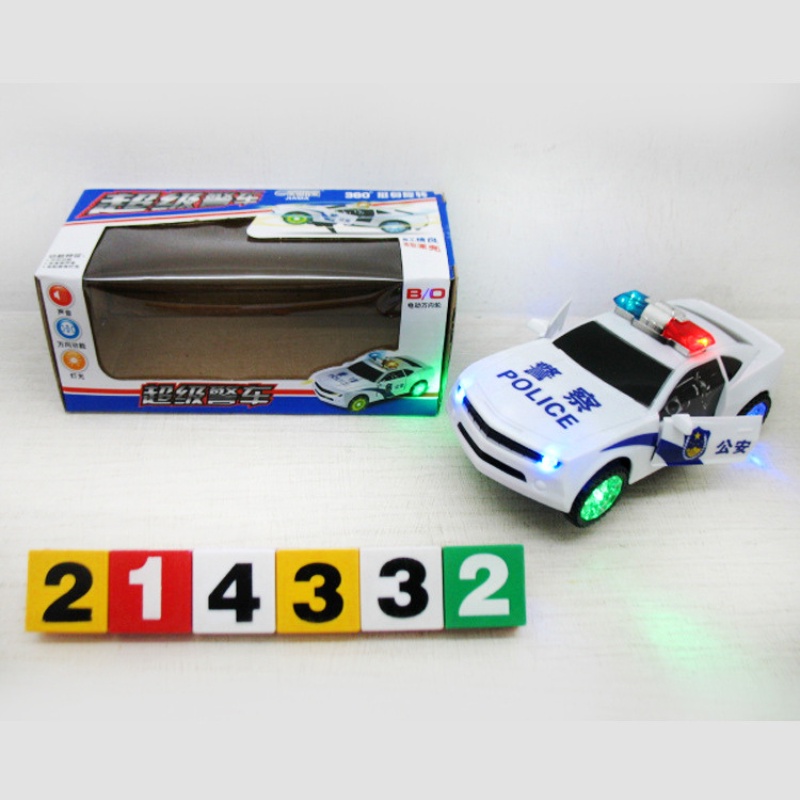 Xe ô tô cảnh sát chạy pin xoay 360º, Oto đồ chơi Police dành cho bé ( tặng kèm pin...
