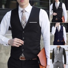 Áo vest ghi lê nam phong cách Hàn Quốc, Áo đám cưới, công sở không tay hot