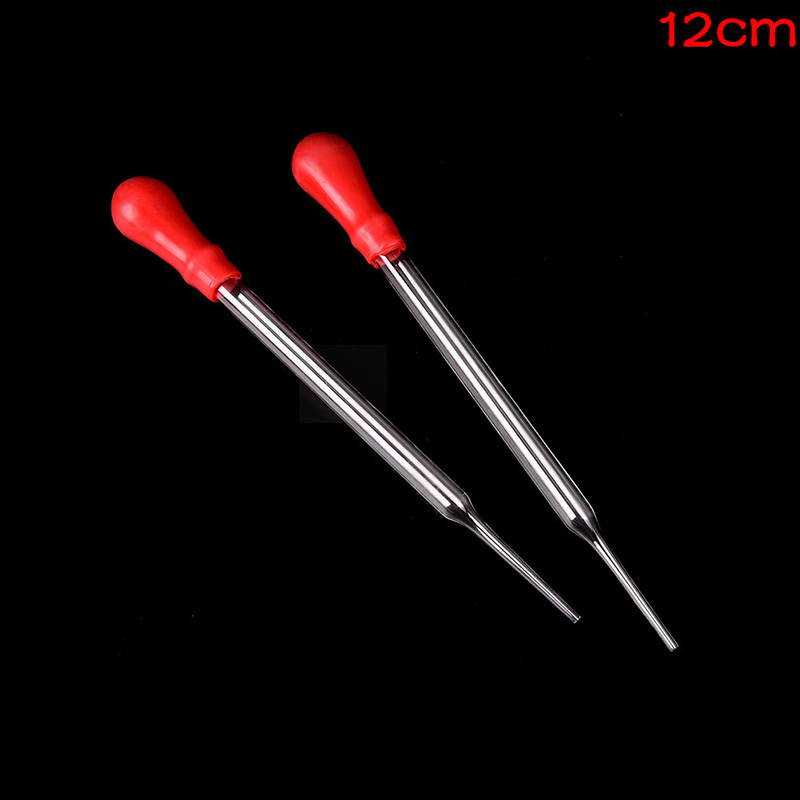 pheebss 2 cái đầu cao su thủy tinh Pipet ống nhỏ giọt phòng thí nghiệm thủy tinh công cụ cho...