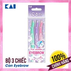 Bộ 3 chiếc dao cạo chân mày KAI Can Eyebrow tỉa chân mày và cạo lông cơ thể bền sắc | Dao cạo lông mày cao cấp Nhật từ gian hàng chính hãng