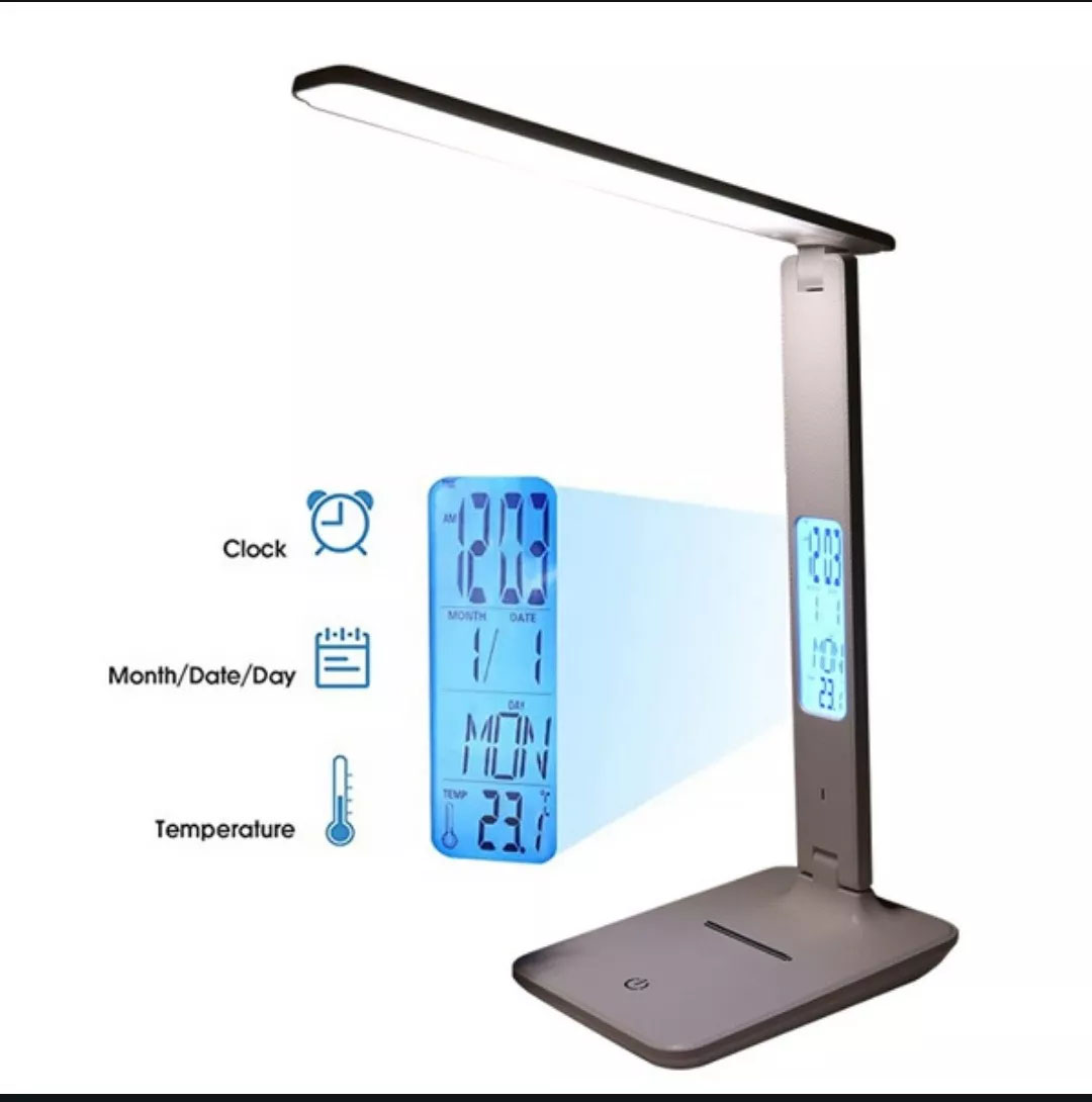 Đèn bàn chống cận có màn hình LCD [Chính hãng] chất liệu nhựa ABS cao cấp, 3 mức độ màu...