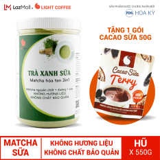 [TẶNG CACAO SỮA] Bột trà xanh sữa 3in1, matcha xuất xứ Nhật Bản, hũ 550g – 650g, từ nhà sản xuất Light Coffee