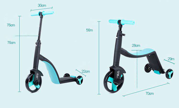 Xe Scooter Trẻ Em Cao Cấp - Nadle 3 in 1