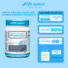 Tặng túi vải 149k – Men vi sinh Life-Space Double Strength Probiotic hỗ trợ tiêu hóa dành cho người lớn 30 viên – Hàng chính hãng