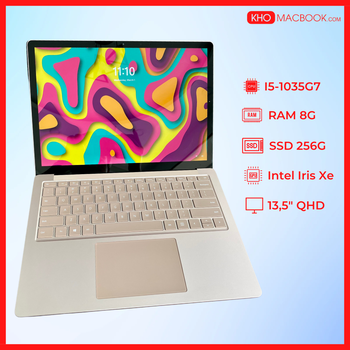 Surface Laptop 4 Core i7-1165G7 l Ram 16GB l SSD 256GB l Màn 13 inch 2K Touch [BẢO HÀNH 3 – 12 THÁNG] Mới 99%