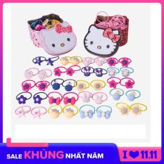 COMBO 40 THUN BUỘC TÓC HỘP ĐỰNG MÈO KITTY