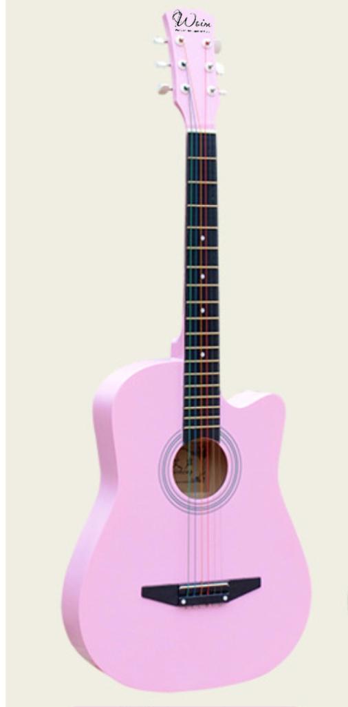 Đàn Guitar Acoustic Gỗ Dáng Khuyết Full Màu