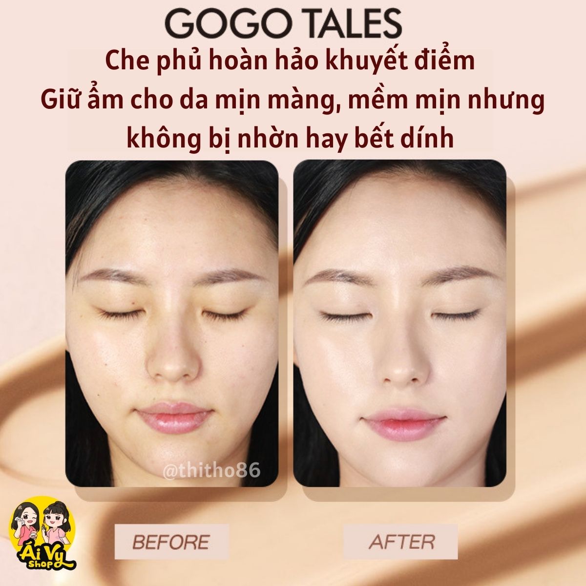 Phấn Nước Cushion GOGO TALES Boy Girl Glazed Soft Air GT471 - GOGOTALES