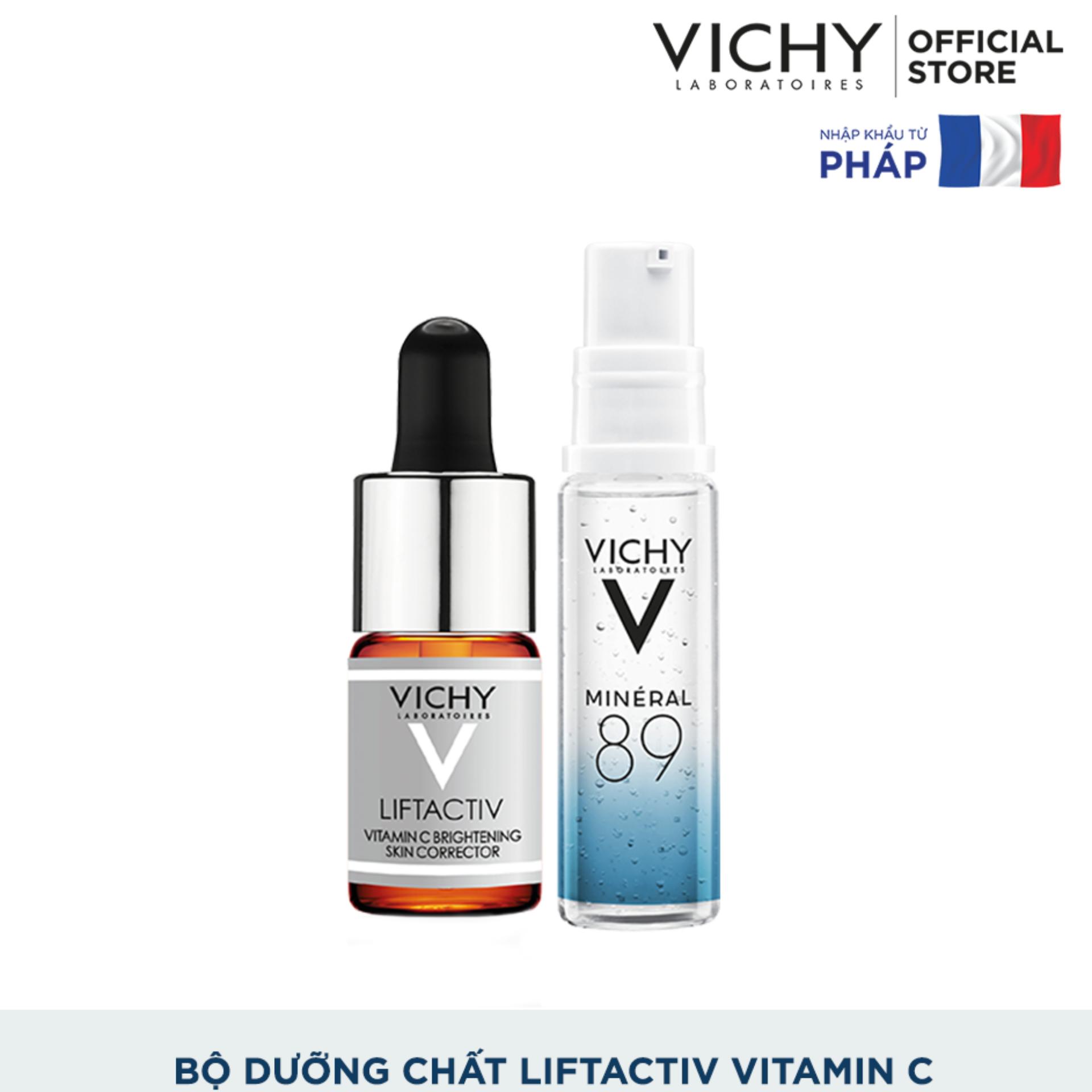 Bộ Dưỡng chất (serum) 15% Vitamin C nguyên chất giúp làm sáng và cải thiện làn da lão hóa Vichy...