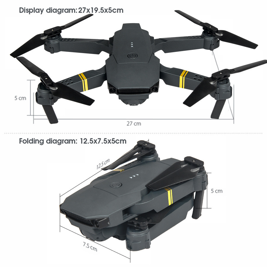 Flycam Mini Giá Rẻ E58,Camera 4k,Kết Nối Wifi,Chụp Ảnh Trên Không Có Thể Điều Khiển Qua Điện Thoại