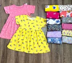 Váy đầm cộc tay mùa hè cho bé gái 8-18kg 1-5 tuổi Vải cotton xuất dư mềm mịn đẹp, hoạ tiết xinh yêu