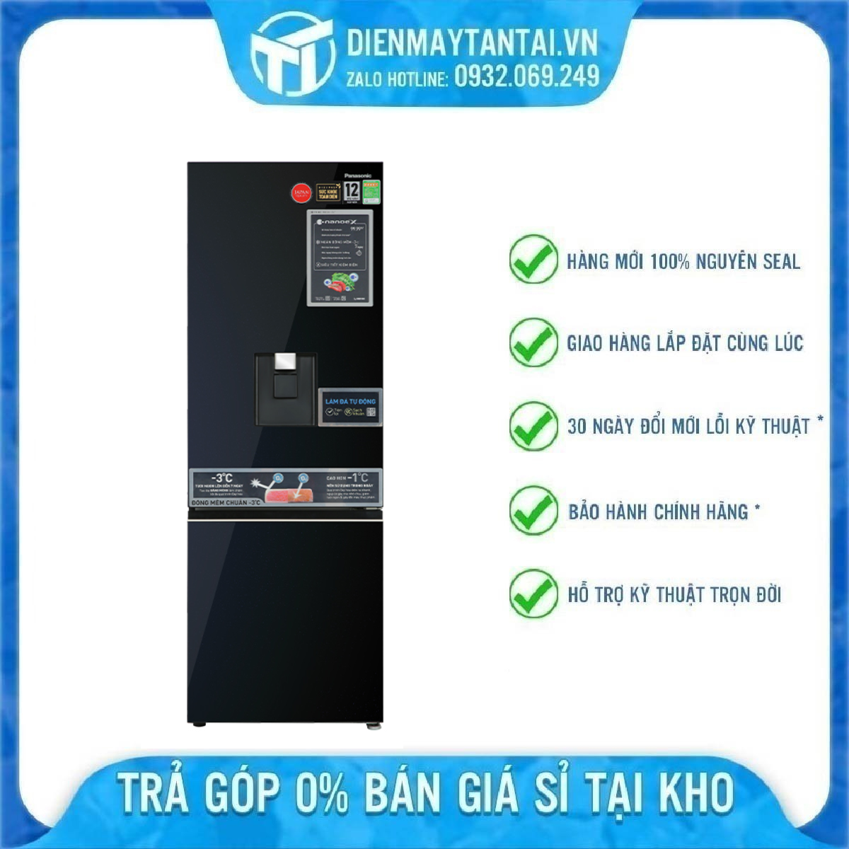 Tủ lạnh Panasonic NR-BV331WGKV 300 lít Inverter Ngăn cấp đông mềm Prime Fresh+, Khay làm đá tự động, Công nghệ kháng khuẩn NanoeX – Giao miễn phí HCM-LONG AN-CẦN THƠ-BÌNH DƯƠNG-ĐỒNG NAI-BÀ RỊA VŨNG TÀU