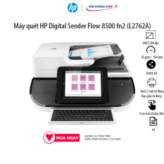 Máy quét HP Digital Sender Flow 8500 fn2 (L2762A) Quét phẳng, quét 2 mặt tự động, nạp giấy tự động 92 – 184 trang/phút