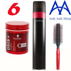 Combo Gôm luxurious và Sáp Vuốt Tóc osis + tặng 1 lược tròn tạo kiểu