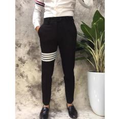 Quần Vải Nam Viền Thắt Lưng Trắng Phong Cách Hàn Quốc