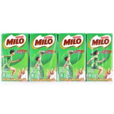 Thức uống dinh dưỡng Milo lúa mạch lốc 4 hộp x 110ml