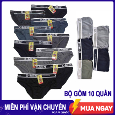 Bộ 10 quần lót nam, chất liệu thun lạnh thoáng mát, co giãn 4 chiều, thiết kế khéo léo, ôm trọn vòng 3