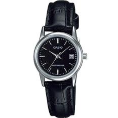 Đồng hồ nữ dây da Casio Anh Khuê LTP-V002L-1AUDF (Đen)