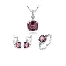 Bộ Trang Sức Bạc Nữ Đính Đá Trang Sức 3 Món Màu Xanh Lam BNT613 Bảo Ngọc Jewelry [ THIẾT KẾ ĐỘC QUYỀN]