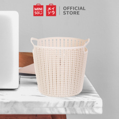 Thùng đựng đồ Miniso hình tròn (Xanh)