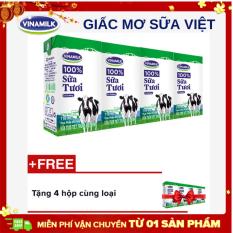 Thùng 48 hộp sữa tươi Vinamilk 100% có đường 110ml + Tặng 1 lốc cùng loại