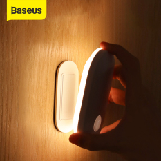 Baseus LED Motion Sensor Night Light Magnetic USB Rechargeable Body Induction Lamp Wall Light Automatic Wall Lamp for Cabinet Stairs