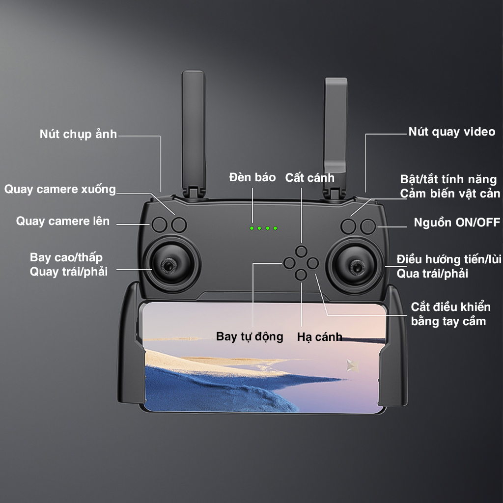 Máy bay không người lái mini Flycam P9 Pro Max - Drone camera 4k - Phờ Lai Cam - Fly...