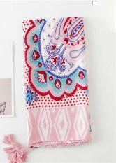 Khăn Choàng Cổ Họa Tiết Thổ Cầm Hồng – Cotton Viscose – 180x90cm – Mã KC113