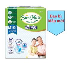 Combo 2 gói Tã dán Sunmate (G2+) size M10 (vòng bụng 62-107 cm)