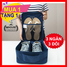 Combo 2 Túi Đựng Giày,Túi Giày 3 Ngăn,Túi Đựng Đồ Du Lịch,Túi Đựng Đồ Thể Thao,Tặng 1 Túi Giày