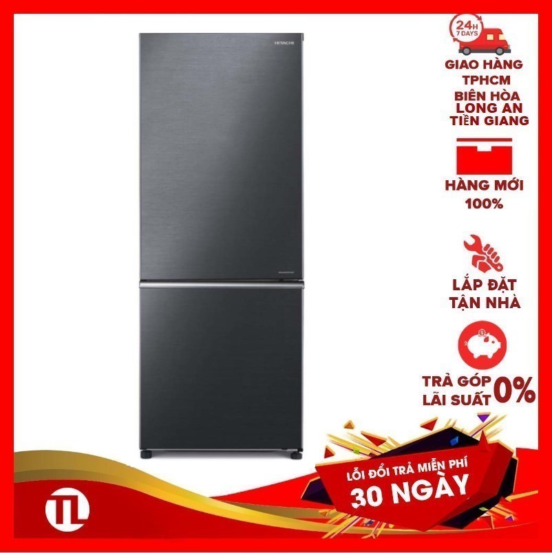 TRẢ GÓP 0% - Tủ lạnh Hitachi Inverter 275 lít R-B330PGV8(BBK) - BẢO HÀNH 1 NĂM TẬN NƠI - HÀNG...
