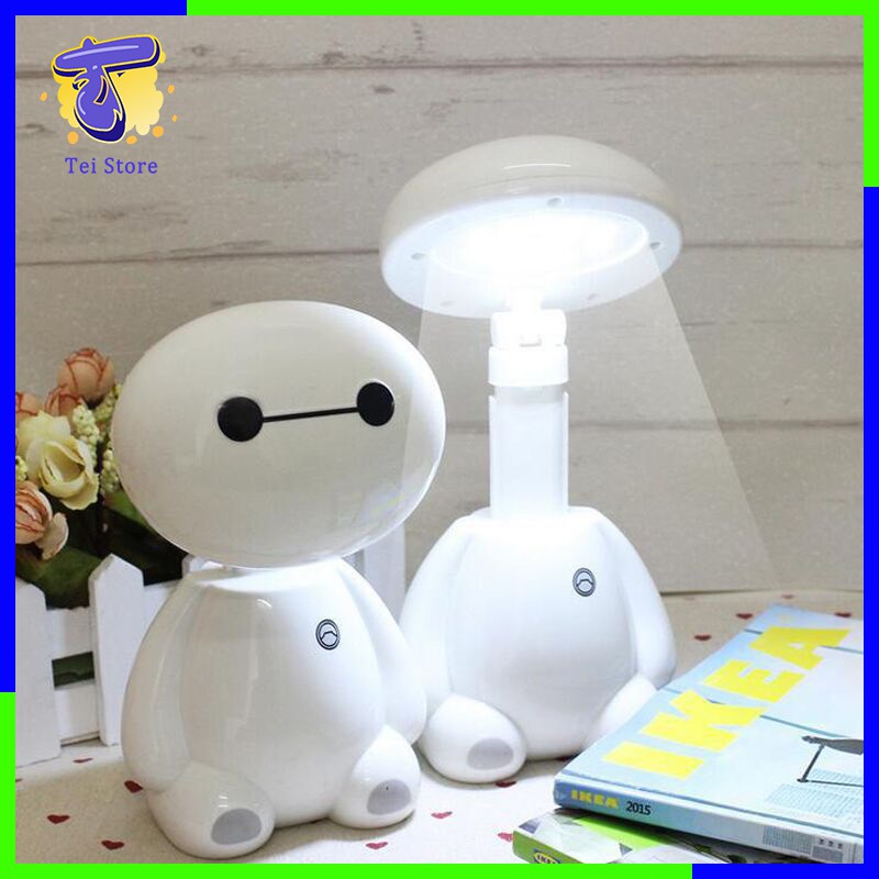 Đèn học để bàn -Đèn ngủ tích điện chân sạc thông minh,mô hình Baymax dễ thương,trang trí nhà cửa,chụp hình...