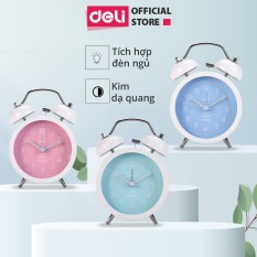 Đồng hồ báo thức Deli – Xanh dương/Xanh lá/ Hồng – 8802