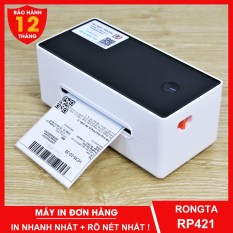 Máy in đơn hàng TMĐT RONGTA RP421 in tem nhãn giấy tự dán và phiếu vận chuyển giao hàng bằng công nghệ in nhiệt không dùng mực – Dâu Mart