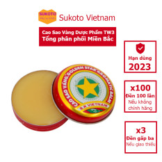 Cao Sao Vàng Chính Hãng – 10 hộp 3g – Dầu cù là, đánh bay nhức đầu, đau bụng, say tàu xe – Sukoto Vietnam