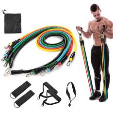 Dụng cụ tập gym, dây đàn hồi tập yoga, dụng cụ tập thể dục đa năng, bộ 5 dây đàn hồi tập thể hình gọn nhẹ, có tính đàn hồi cao