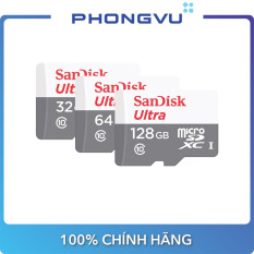 Thẻ nhớ Micro Sandisk Ultra SDSQUNR-GN3MN (32/64/128GB) – Bảo hành 36 tháng