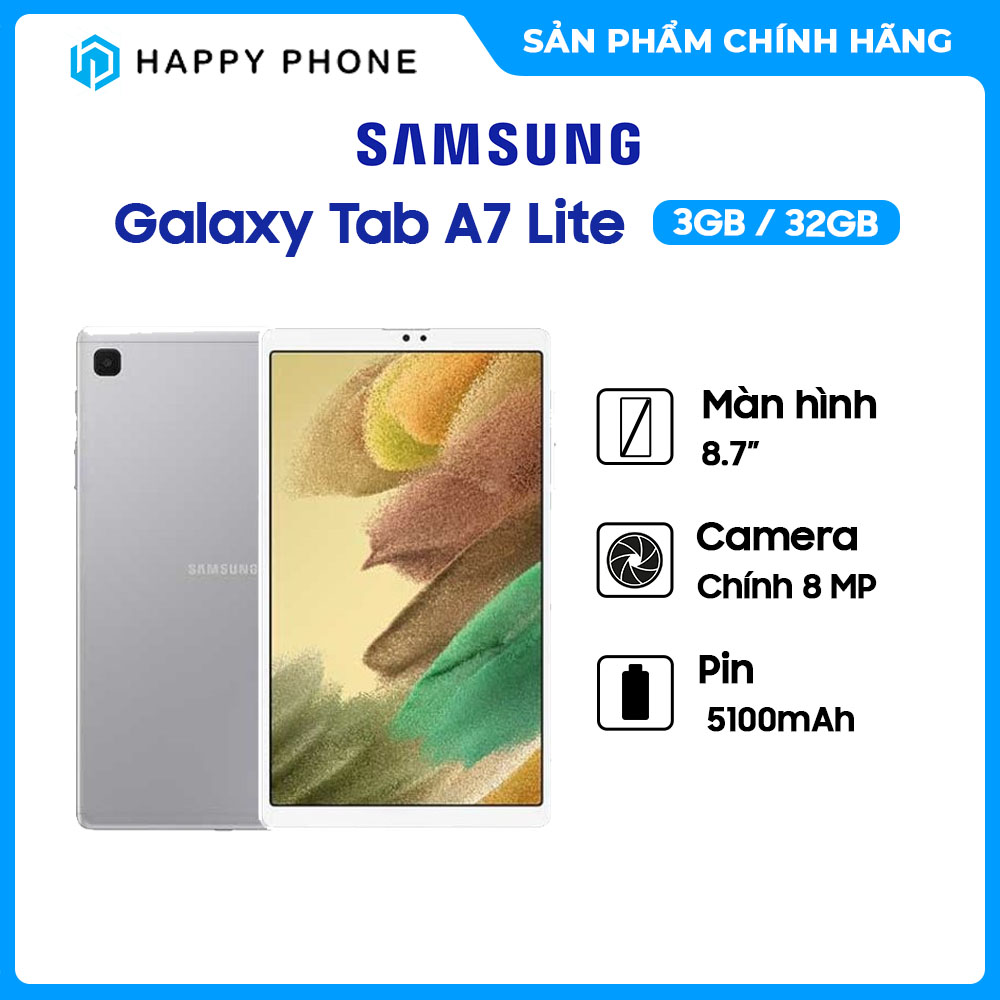 [VOUCHER 180K][Trả góp 0%] Máy tính bảng Samsung Galaxy Tab A7 Lite (3GB/32GB) - Hàng Chính Hãng, Mới 100%, Nguyên...