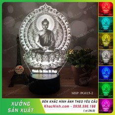 Đèn thờ Thích Ca Mâu Ni Phật, đèn thờ tranh Thích Ca Mâu Ni Phật, đèn thờ tôn giáo, đèn khắc hình theo yêu cầu, khachinh.com