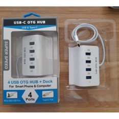 Hub OTG Chia 4 Cổng USB Đầu Type C Có Giá Đỡ Điện Thoại cao cấp