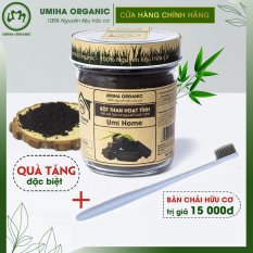 Than Hoạt Tính trắng răng hữu cơ UMIHOME 125g – Than tre làm trắng răng tự nhiên không ê buốt, giúp sạch mảng bám và cao răng