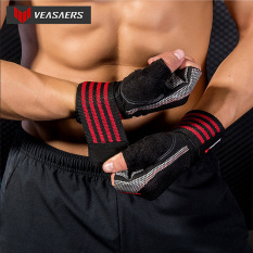 Găng tay tập gym có quấn cổ tay VEASAERS – Găng tay thể hình – Găng tay tập gym 2 trong 1