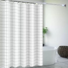 [HCM]Màn treo nhà tắm Caro trắng size 1m8 x 1m8