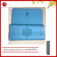 Thảm tập Yoga cao cấp cao su tự nhiên định tuyến Queen Yoga – Tặng túi đựng thảm cao cấp chống nước