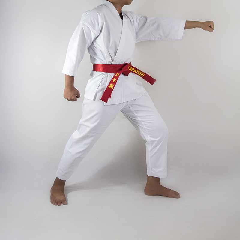 [HCM]Bộ Võ Phục Karate Vải Kaki Dày Thông Dụng (Kèm Đai Nhập Môn Trắng)