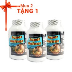 2 hộp Viên tăng cân tăng cơ Super Gainer 60 viên + Tặng 1 sản phẩm cùng loại