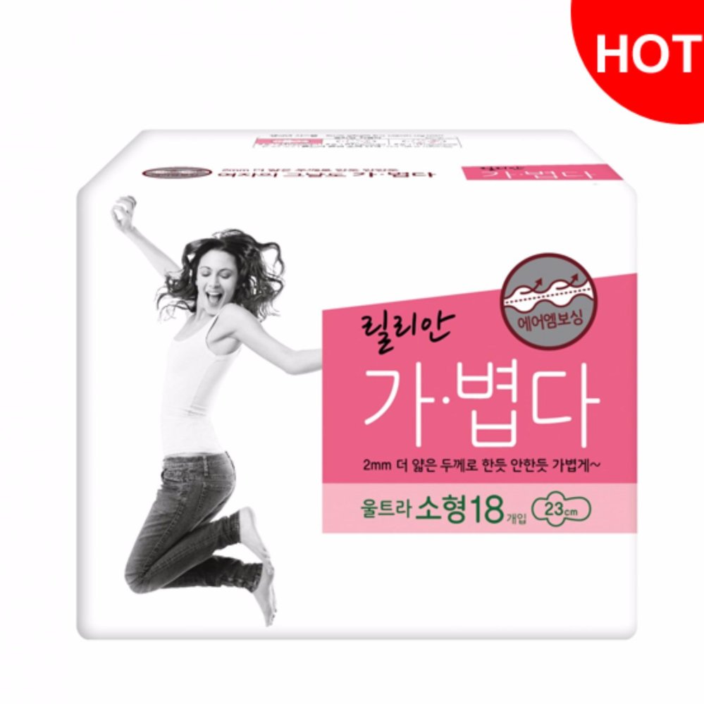 Băng vệ sinh siêu mỏng cánh Kleannara Lilian Gabyopda Hàn Quốc (18 miếng x 23cm) - Hàng Chính Hãng