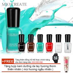 Bộ 06 lọ sơn móng tay màu cao cấp Maycreate ( Mã màu 703 ) + Tặng tuýp kem dưỡng da tay hương thơm thiên nhiên ( mùi hương ngẫu nhiên )